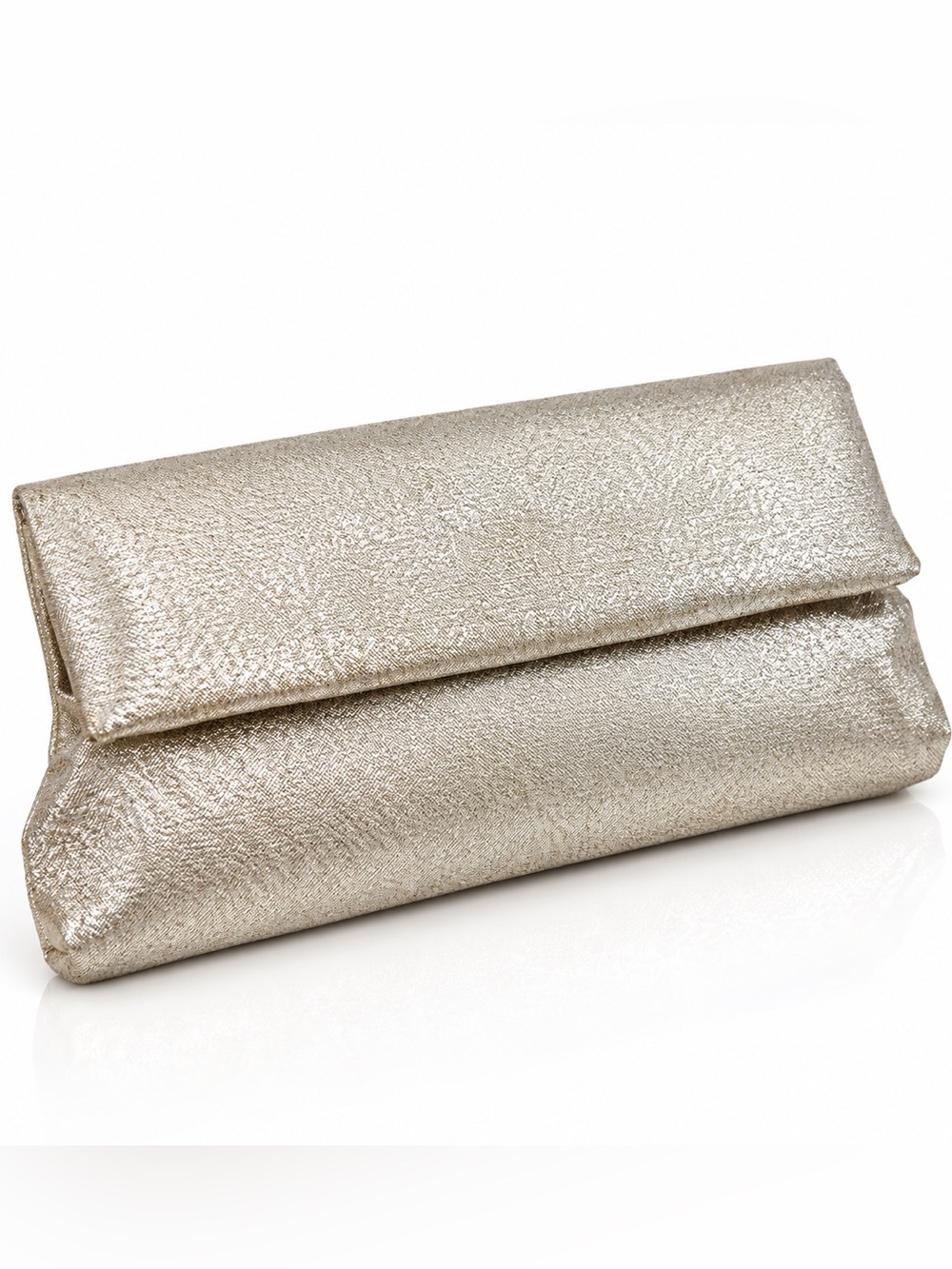Vintage 1960s Lady Buxton Silver Metallic Evening Clutch Purse
